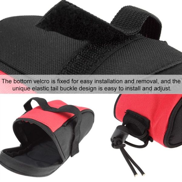 ROSWHEEL Le Hyun Bicycle Bag Waterproof Mountain Bike Tool Tail Bag Saddle Bag (Red) - Image 3