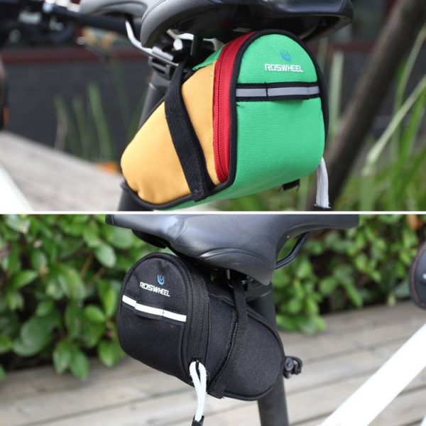 ROSWHEEL Le Hyun Bicycle Bag Waterproof Mountain Bike Tool Tail Bag Saddle Bag (Red) - Image 6