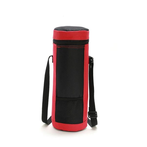 Wine Insulation Bag Portable Cylinder Oxford Cloth Insulation Package Wine Ice Bbag SH0073 / 4L (Red) - Image 2