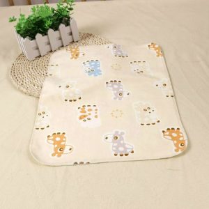 Baby Insulation Pad Waterproof Washable Crystal Velvet Insulation Pad Pattern Random (Yellow)