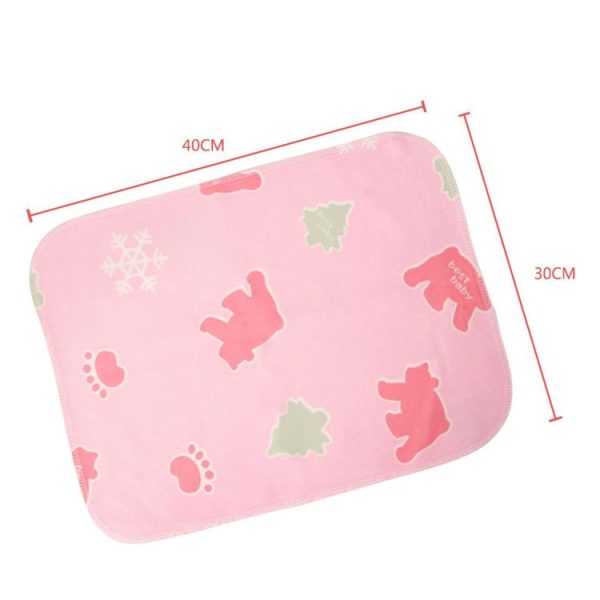 Baby Insulation Pad Waterproof Washable Crystal Velvet Insulation Pad Pattern Random (Yellow) - Image 6
