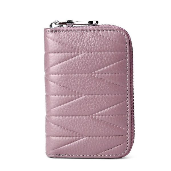 Multi-card Zipper Card Bit Card Small Purse Simple Organ Card Package (Light Purple) - Image 2