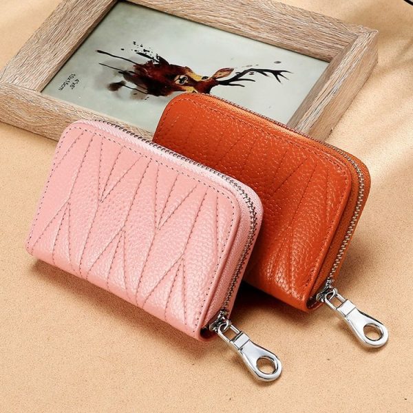 Multi-card Zipper Card Bit Card Small Purse Simple Organ Card Package (Light Purple) - Image 4