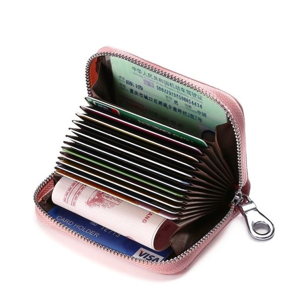 Multi-card Zipper Card Bit Card Small Purse Simple Organ Card Package (Light Purple) - Image 7