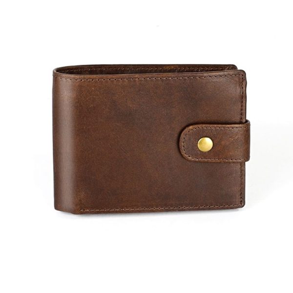 Crazy Horse Pattern Multi-bit Leather Card Bag Anti-magnetic RFID Men Wallet - Image 2