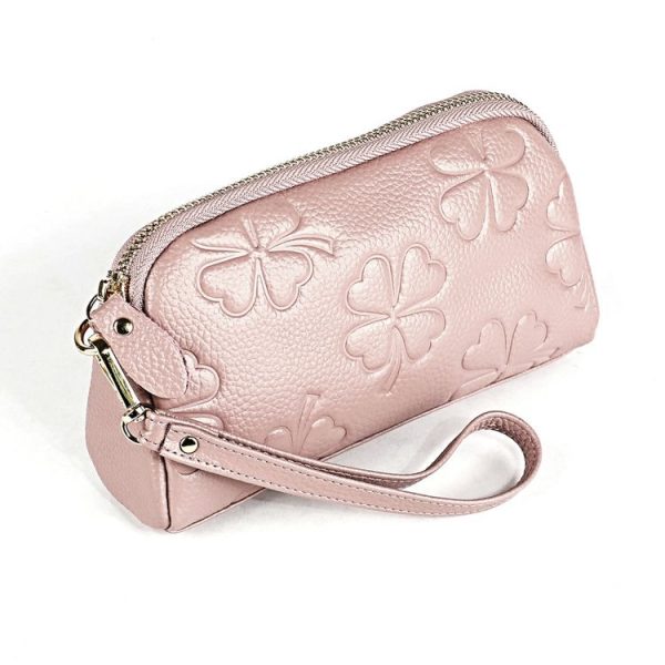 Ladies Clutch Bag Women Coin Purse Fashion Trend Cute Hand-held Wallet (Soy Flour) - Image 2
