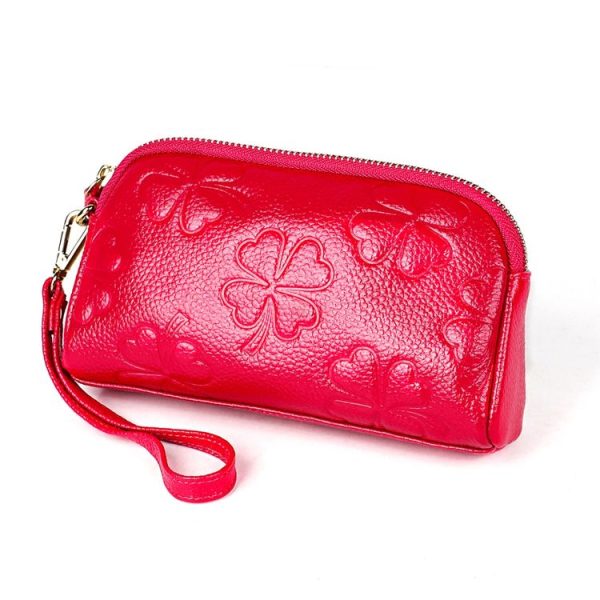 Ladies Clutch Bag Women Coin Purse Fashion Trend Cute Hand-held Wallet (Soy Flour) - Image 4