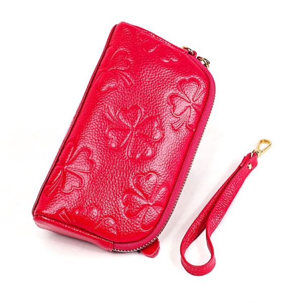 Ladies Clutch Bag Women Coin Purse Fashion Trend Cute Hand-held Wallet (Soy Flour) - Image 5