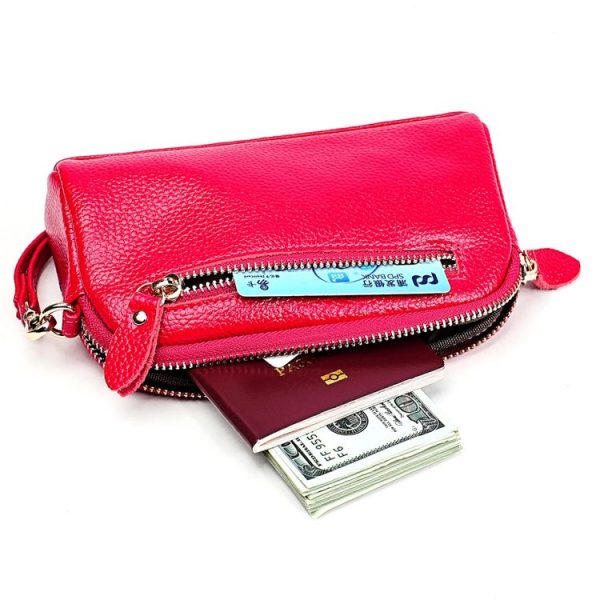 Ladies Clutch Bag Women Coin Purse Fashion Trend Cute Hand-held Wallet (Soy Flour) - Image 6