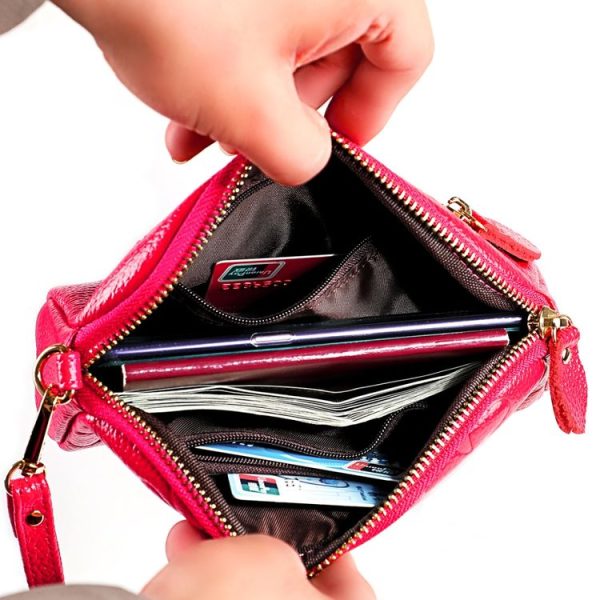 Ladies Clutch Bag Women Coin Purse Fashion Trend Cute Hand-held Wallet (Soy Flour) - Image 7