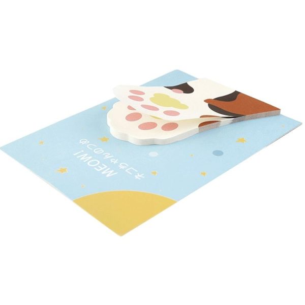 2 PCS Cat Claw Stickers Heterologous Bookmarks Cat Stickers (Yellow) - Image 3