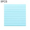 5 PCS Simple Kraft Paper Horizontal Line Small Note Book Square Message Note N Times Post It (Blue)