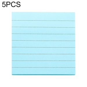 5 PCS Simple Kraft Paper Horizontal Line Small Note Book Square Message Note N Times Post It (Blue)