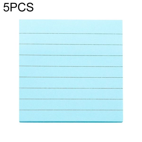 5 PCS Simple Kraft Paper Horizontal Line Small Note Book Square Message Note N Times Post It (Blue)
