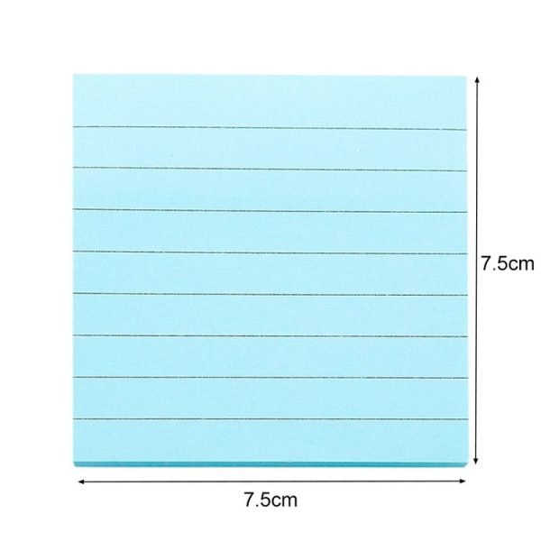 5 PCS Simple Kraft Paper Horizontal Line Small Note Book Square Message Note N Times Post It (Blue) - Image 2