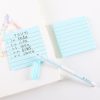 5 PCS Simple Kraft Paper Horizontal Line Small Note Book Square Message Note N Times Post It (Blue) - Image 5