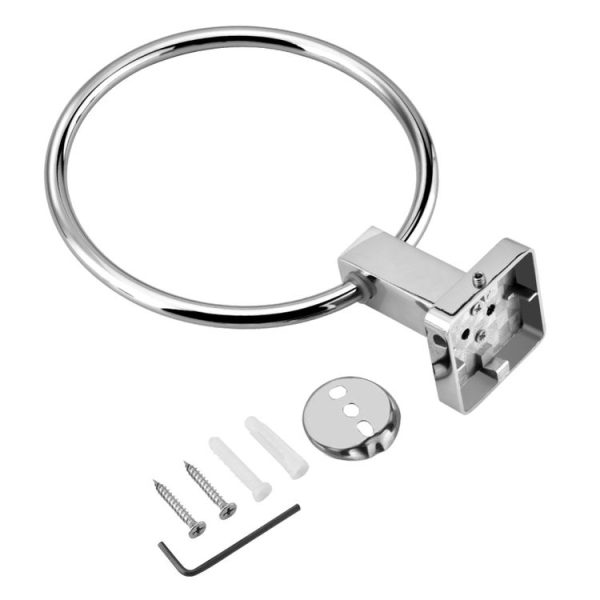 Stainless Steel Wall-Mounted Towel Ring Bracket - Image 3