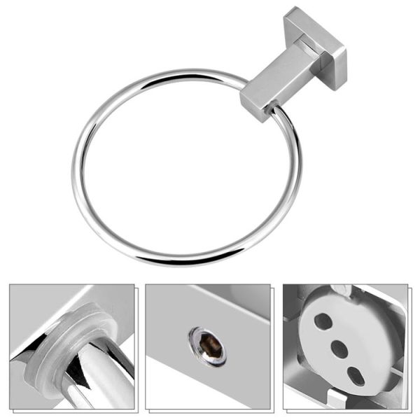 Stainless Steel Wall-Mounted Towel Ring Bracket - Image 6