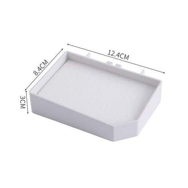 2521 Creative Bathroom Absorbent Sponge Soap Box Free Punching Wall Hanging Drain Soap Rack (Transparent Black) - Image 3