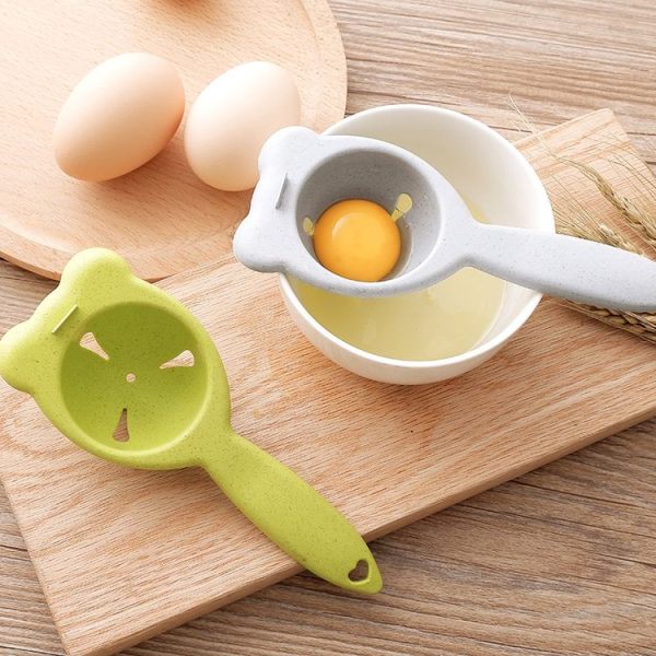 3 PCS 2260 Bear Ears Shape Kitchen Baking Wheat Straw Egg Yolk Egg White Separation Tool Filter Separator (Pink) - Image 8