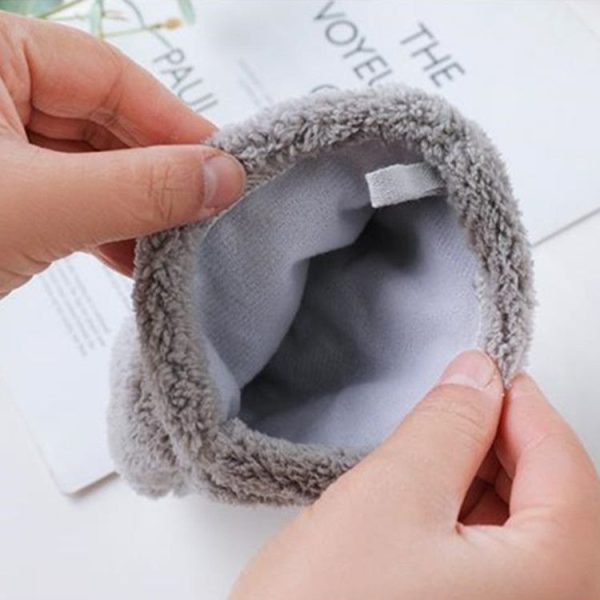Singe Fast Dry Hair Gloves Quick Drying Coral Velvet Absorbent Gloves (White) - Image 8