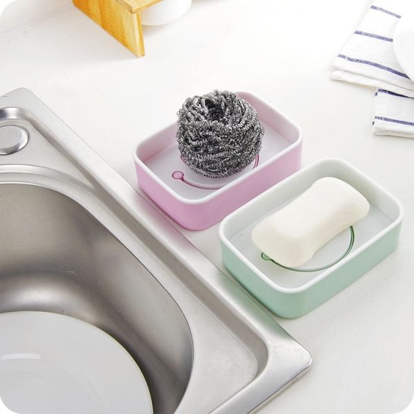 Creative Smiley Soap Box Bathroom Wash Drain Tray Rack, Size: 12.5 x9 x3.5cm (Green) - Image 5