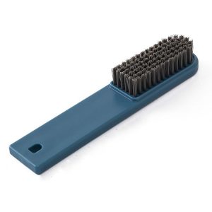 Household Plastic Handle Clothes Cleaner Shoes Scrubbing Cleaning Brushwith Hanging Hole (Blue)