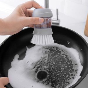 2518 Automatic Dosing Brush Pot Brush Cup Artifact Non-stick Oil Decontamination Wash Pot Brush (Gray)