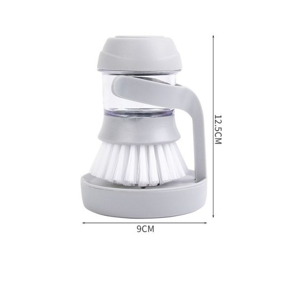 2518 Automatic Dosing Brush Pot Brush Cup Artifact Non-stick Oil Decontamination Wash Pot Brush (Gray) - Image 4