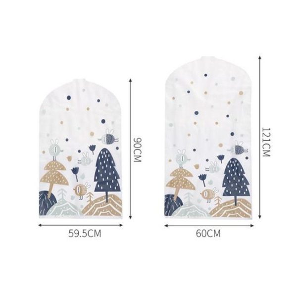 Printing Hanging Clothes Bag Clothing Dust Cover Household Dust Bag, Size: Small (Tree) - Image 3