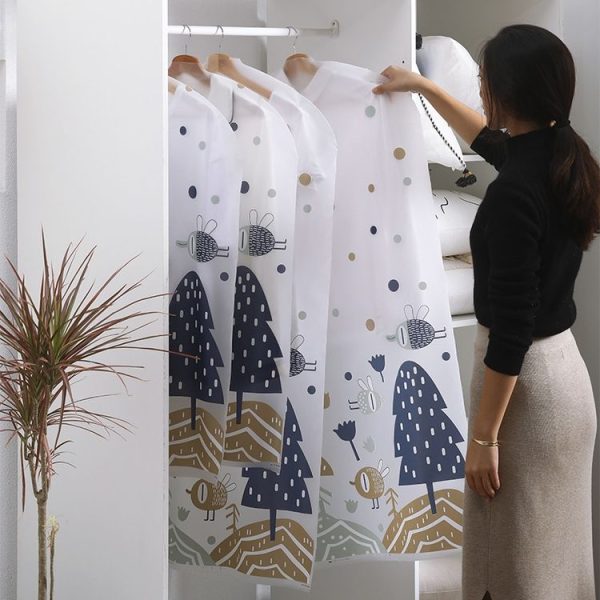 Printing Hanging Clothes Bag Clothing Dust Cover Household Dust Bag, Size: Small (Tree) - Image 5