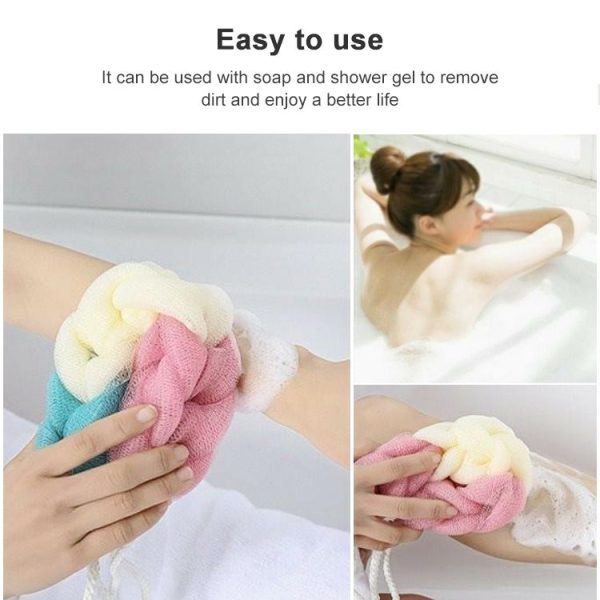 2196 Bathing Bath Flower Bath Ball Bath Towel Set (Green) - Image 3