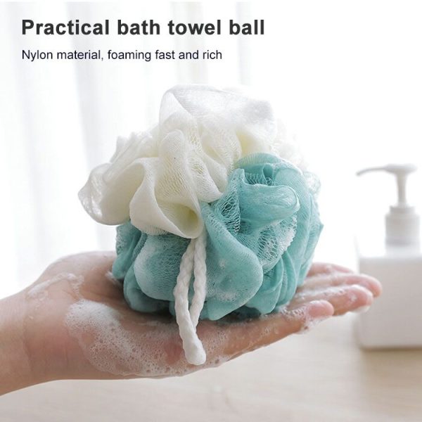 2196 Bathing Bath Flower Bath Ball Bath Towel Set (Green) - Image 6