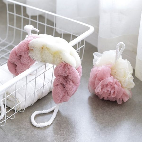 2196 Bathing Bath Flower Bath Ball Bath Towel Set (Green) - Image 7
