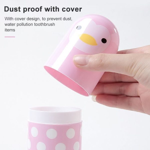 Travel Creative Mouth Cup Wash Cup Portable Plastic Outdoor Travel Goods Travel Couples Toothbrush Cup (Green) - Image 4