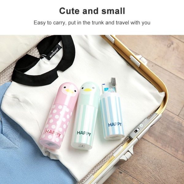 Travel Creative Mouth Cup Wash Cup Portable Plastic Outdoor Travel Goods Travel Couples Toothbrush Cup (Green) - Image 5