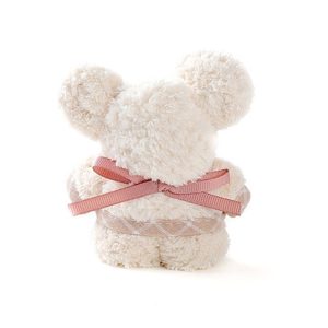 Creative Bear Cute Face Towel Absorbent Lint Soft Wash Coral Fleece Gift Towel, Size: 30x30cm (White)