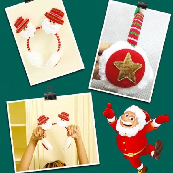 Women Men Christmas Earmuffs Head Hoop Cute Cartoon Decoration for For Winter (Little Bear) - Image 4