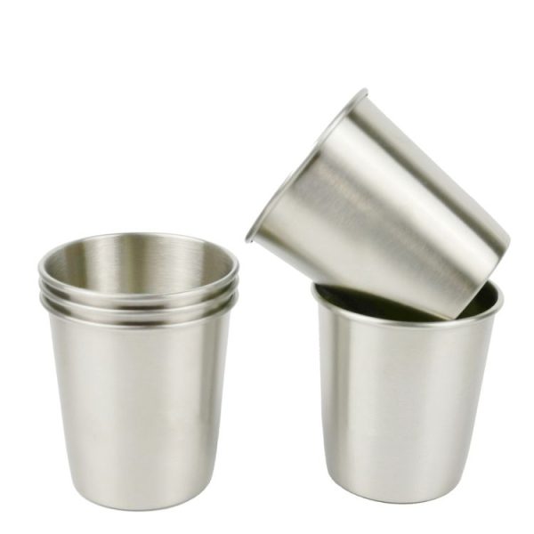 5 PCS Rolled Child Shockproof Stainless Steel Beer Milk Tea Cup with Cloth Bag, Capacity: 200ml - Image 3