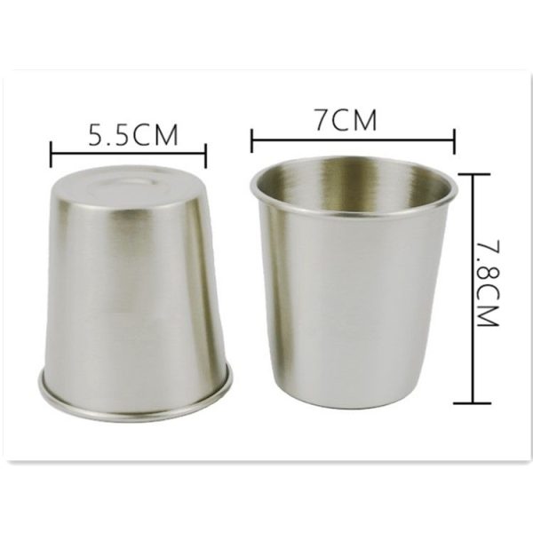 5 PCS Rolled Child Shockproof Stainless Steel Beer Milk Tea Cup with Cloth Bag, Capacity: 200ml - Image 4