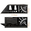 3D Woodworking Stop Gauge Aluminum Alloy Multi-function Angle Ruler - Image 3