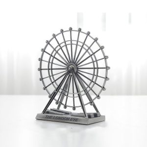 Wrought Iron Ferris Wheel Ornaments Home Living Room Metal Crafts Decorations (Ancient Silver)
