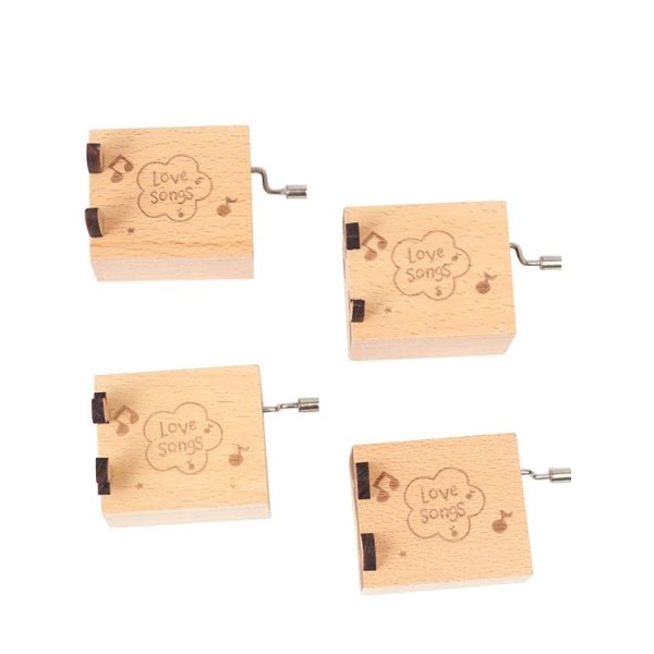 Wooden Creative Hand Shake Music Box Music Children Birthday Gift Student Gift (Kitten) - Image 2