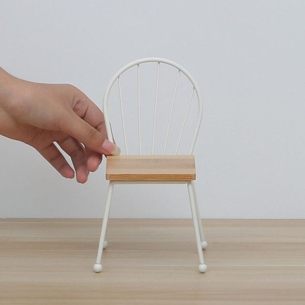 Groceries Solid Wood Small Chair Mini Furniture Soft Decorations Micro-landscape Photographic Props - Image 2