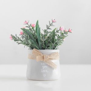 Rural Style Artificial Flower Fake Flower Small Bonsai Ornaments Decorations (Pink)