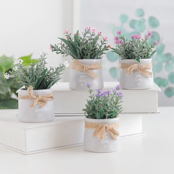 Rural Style Artificial Flower Fake Flower Small Bonsai Ornaments Decorations (Pink) - Image 4