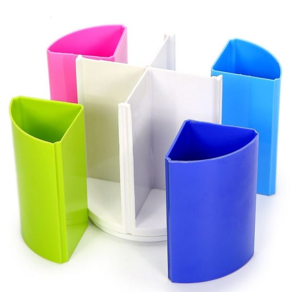 Multifunctional Colorful Detachable Rotary Stationery Office Round Pen Holder - Image 3