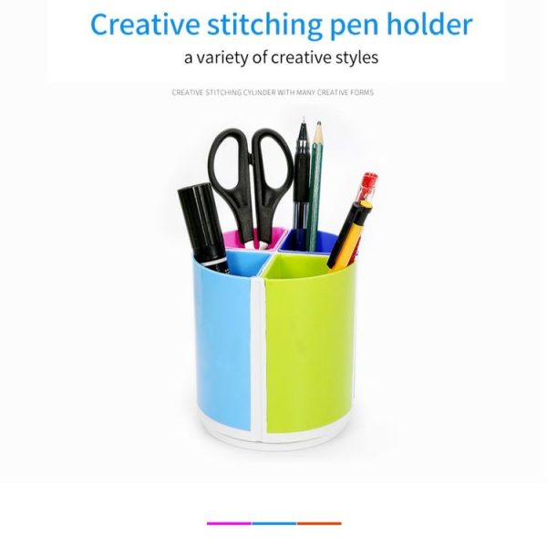 Multifunctional Colorful Detachable Rotary Stationery Office Round Pen Holder - Image 5