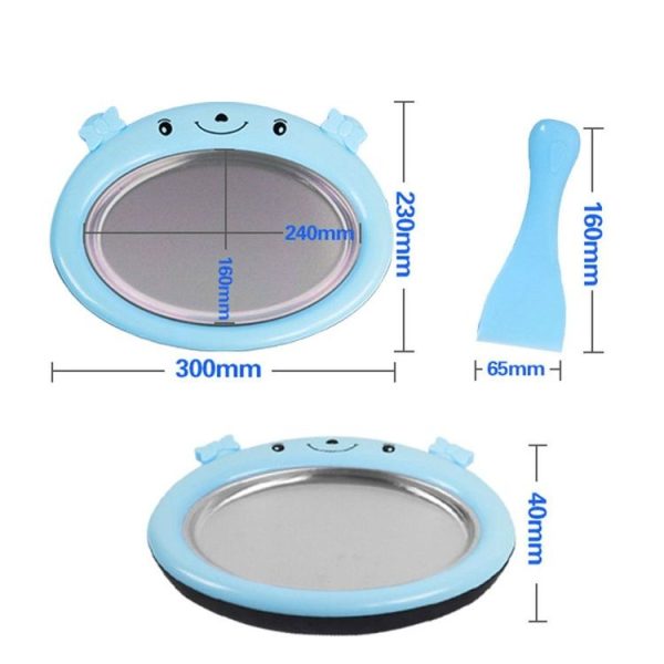 Cartoon Mini Ice Cream Maker Fried Yogurt Machine (Blue) - Image 4