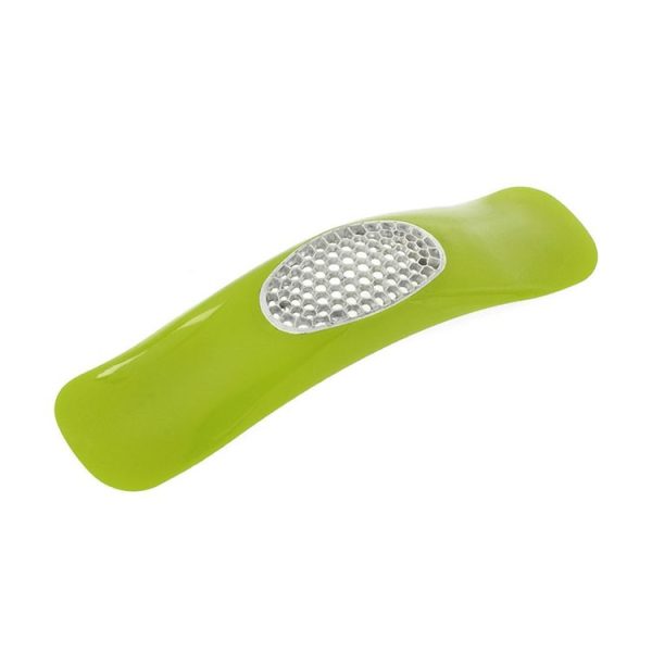 2 PCS Multifunctional Stainless Steel Arc-shaped Garlic Press Household Manual Garlic Crusher, Random Color Delivery - Image 2